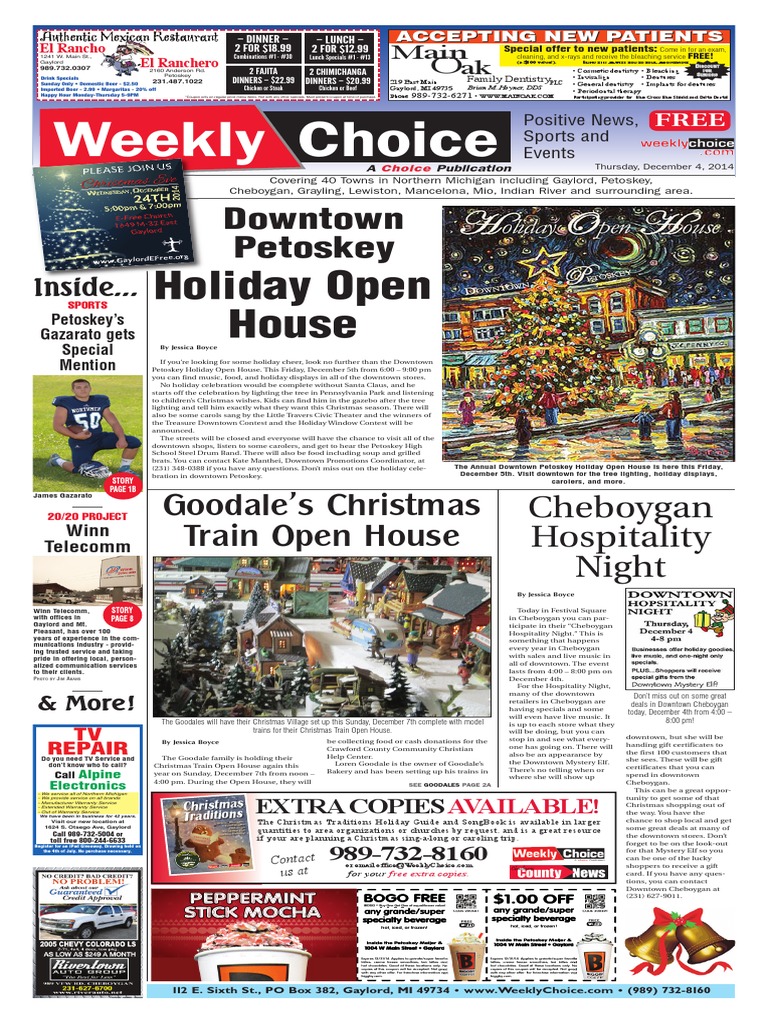 Weekly Choice - December 04, 2014 | PDF | Christmas | Wellness