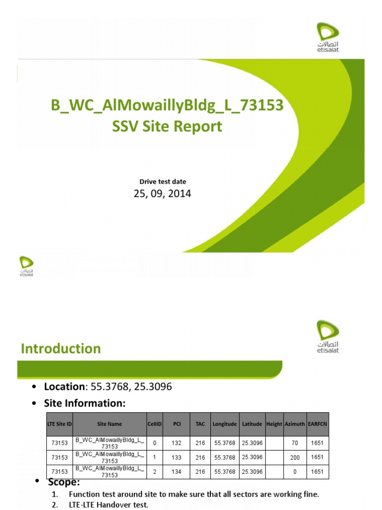 Lte Report Format General Pdf