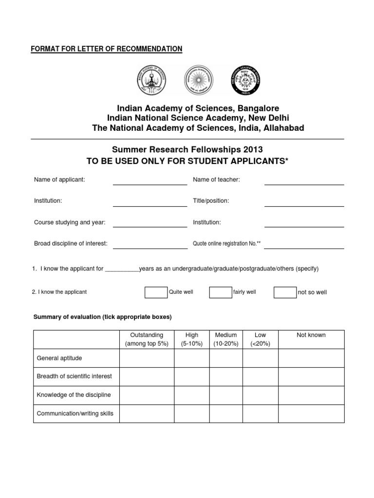 Letter of Recommendation Format | PDF