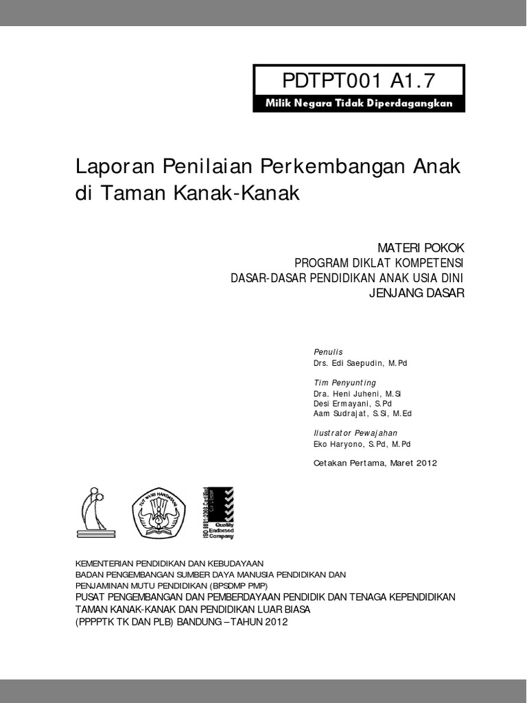 Penilaian Perkembangan Pada Anak | PDF