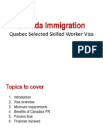 Canada Quebec Selected Skilled Worker Visa