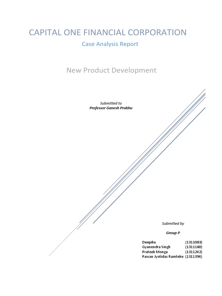 Capital One Case Analysis Report | PDF | Capital One | Credit Card
