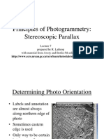 Principles of Photogrammetry: Stereoscopic Parallax