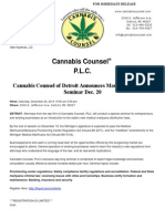 Cannabis Counsel of Detroit Announces Marijuana Business Seminar Dec. 20