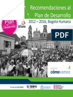 BCV-2012-Recomendaciones Plan Desarrollo Bogota Humana