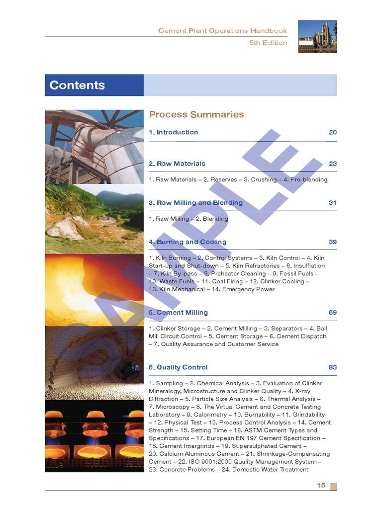 Cement Plant Operations Handbook,5th Edition,Preview | Cement