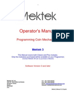 Operator's Manual: Programming Coin Mechanisms