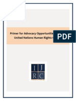 Primer for Advocacy Opportunities With the UN Human Rights Council