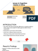 Gender Differences in Cognition Among Older Adults in China