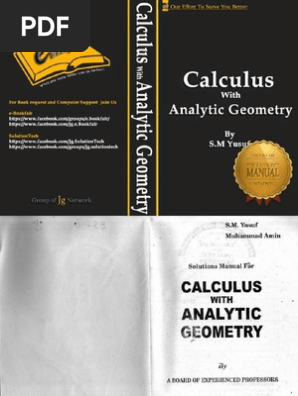 Calculus With Analytic Geometry Sm Yusuf Solution Manual Geometry Teaching Mathematics