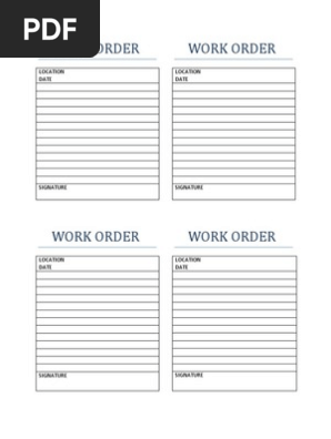 Work Order