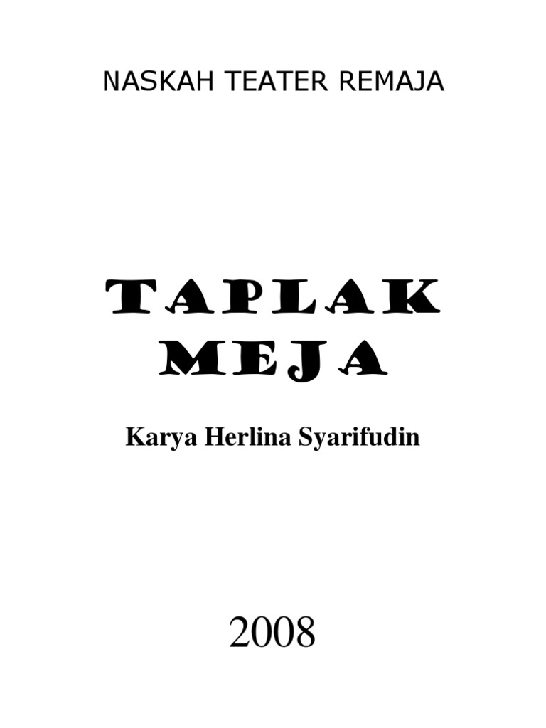 Naskah Drama Taplak Meja