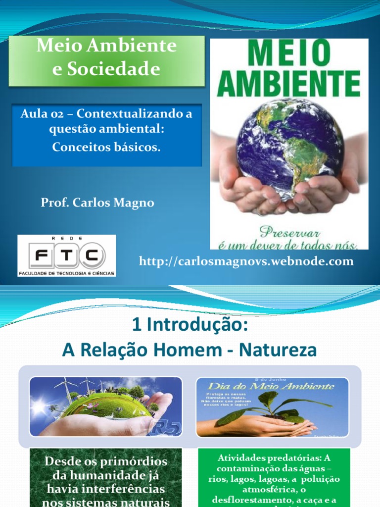 Aula 02 - Conceitos Básicos de Meio Ambiente | PDF | Ambiente natural ...
