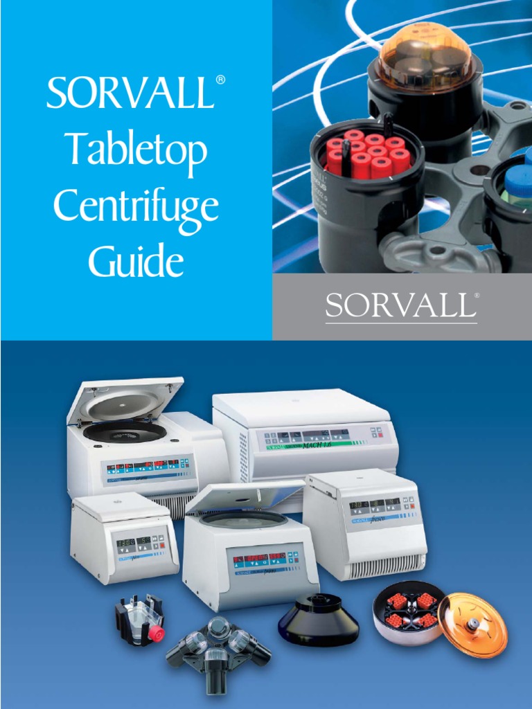 Sorvall Centrifuges Rotor Guide Centrifuge Centrifugation