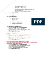 CPT Report Submission Procedure