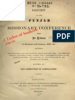 Report of the Punjab Missionary Conference Lahore in Dec & Jan, 1862-63, By Committee Lodihana 1863 Perkins