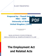 Employment Act & Related Act - DAY 1