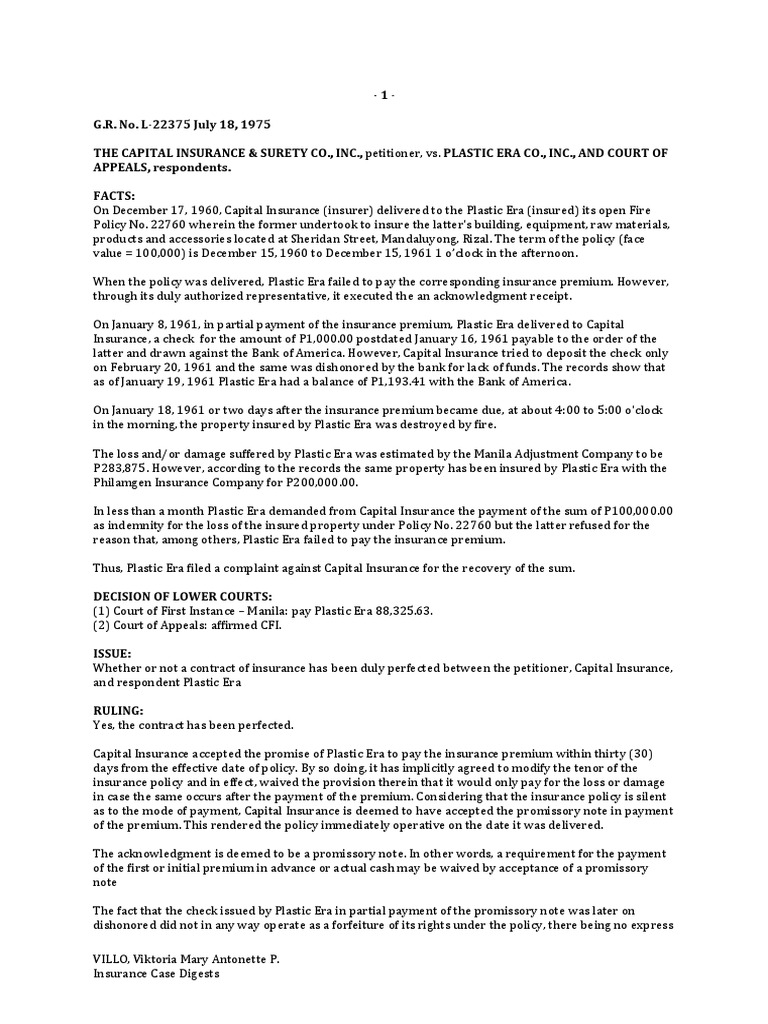 Insurance Claim Rejection Case Analysis | PDF | Subrogation | Insurance