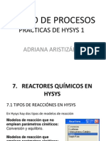 Reactores en Hysys