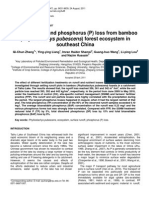 Surface Runoff and Phosphorus (P) Loss From Bamboo (Phyllostachys Pubescens) Forest Ecosystem in Southeast China