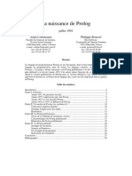 Histoire Prolog - Colmerauer, Roussel