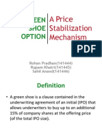 Green Shoe Option: A Price Stabilization Mechanism