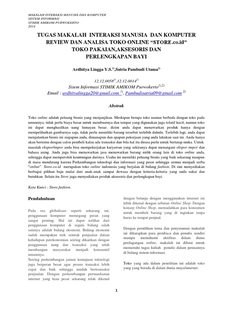 Tugas Makalah Interaksi Manusia Dan Komputer