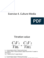 Exercise 4. Culture Media