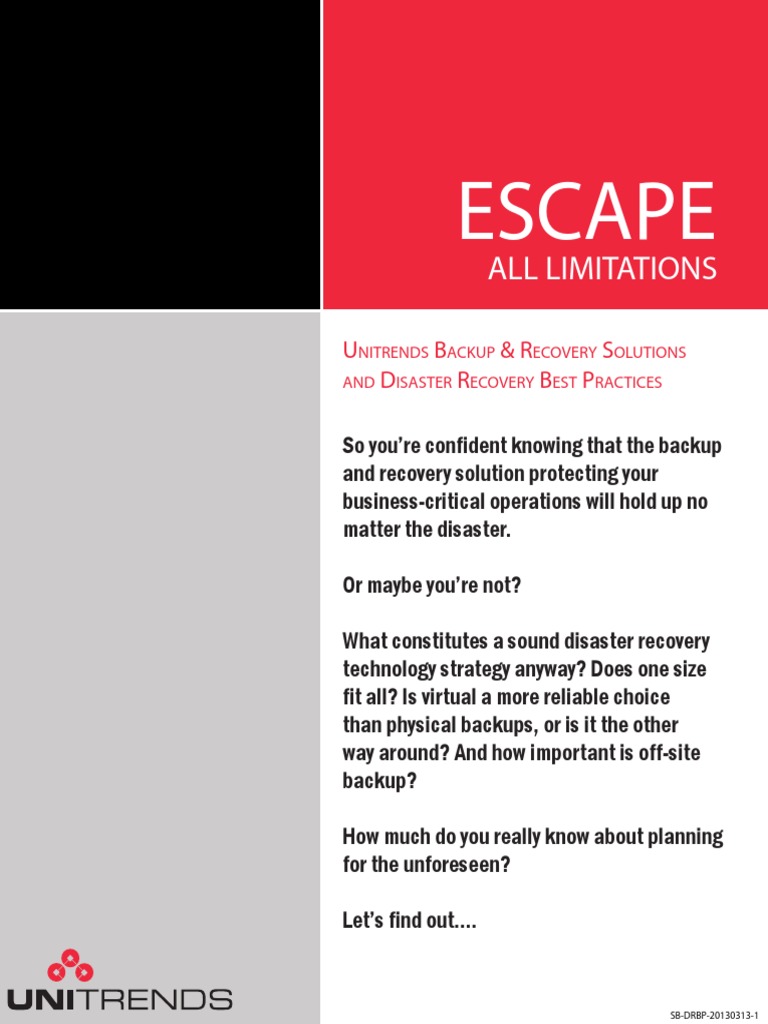 Disaster Recovery Best Practices | PDF | Disaster Recovery | Backup