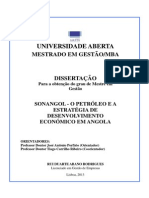 Sonangol e o Desenvolvimento de Angola