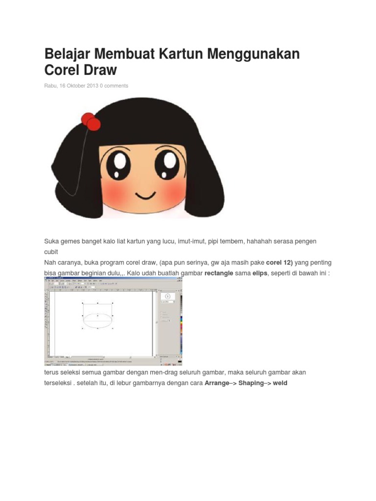 Belajar Membuat Kartun Menggunakan Corel Draw