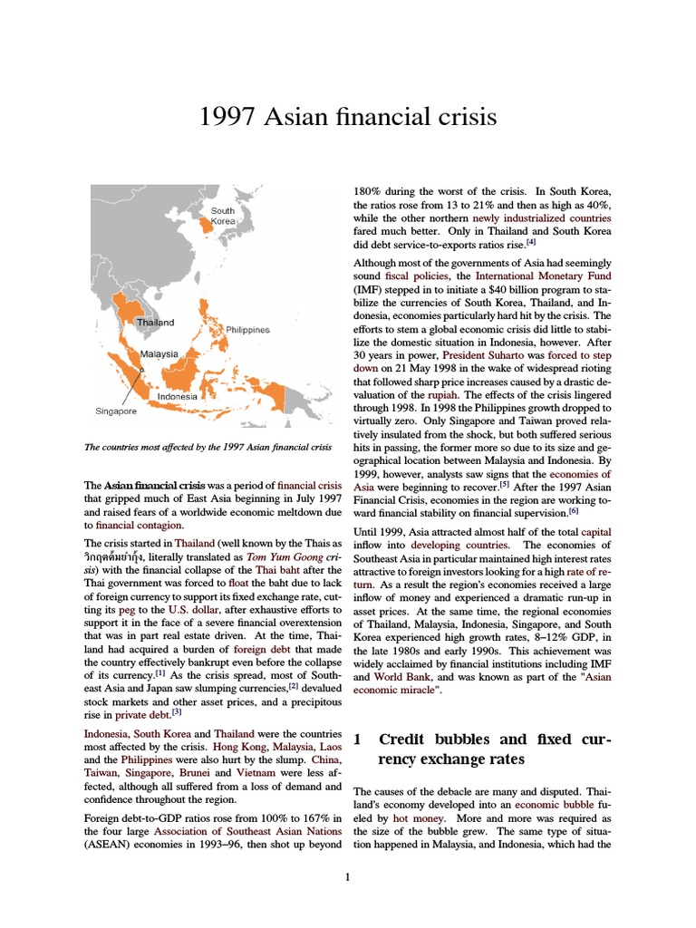 1997 Asian Financial Crisis | PDF | 1997 Asian Financial Crisis ...