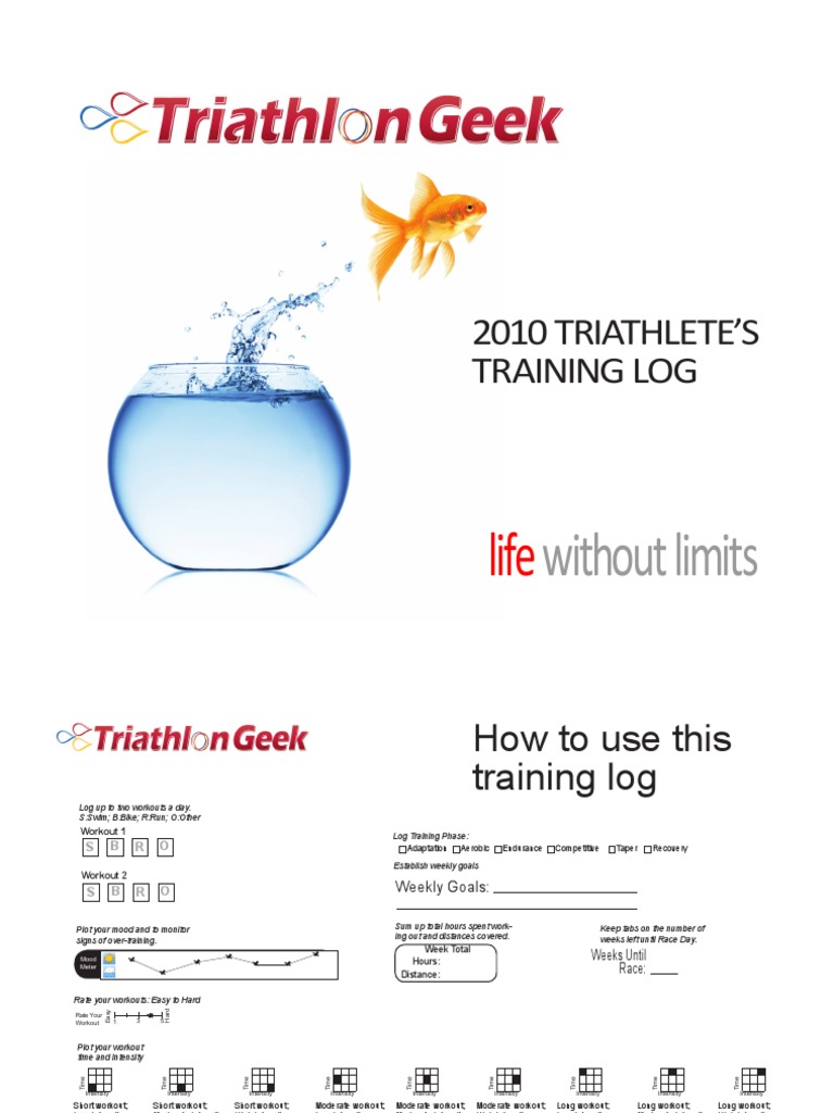 Triathlon Geek 2010 Weekly Training Log PDF