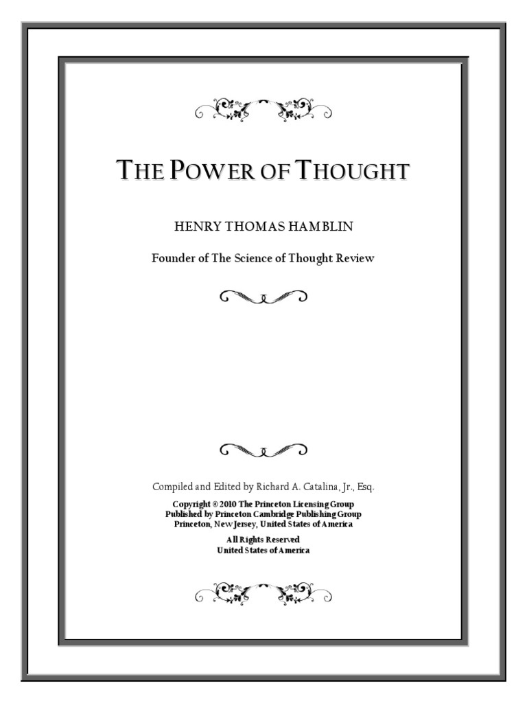 The Power of Thought by Henry Thomas Hamblin Success Manual Strategist ...