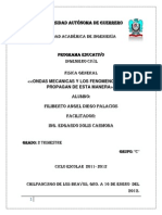 Ondas Mecanicas y Los Fenomenos Fisicos Que Se Propagan de Esta Forma