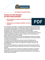 com1006 221206 Arranca en abril Hospital de Altas Especialidades