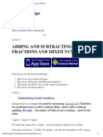 Adding-Subtracting Fractions-Mixed Numbers PDF