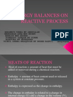 Energy Balances On Reactive Process