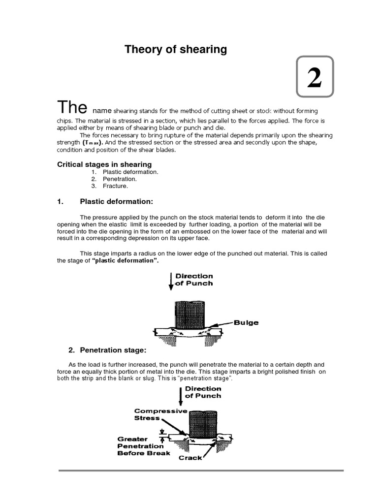 Shearing Theory and Critical Stages | PDF | Science & Mathematics ...