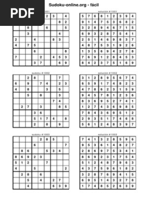 Sudoku fácil online