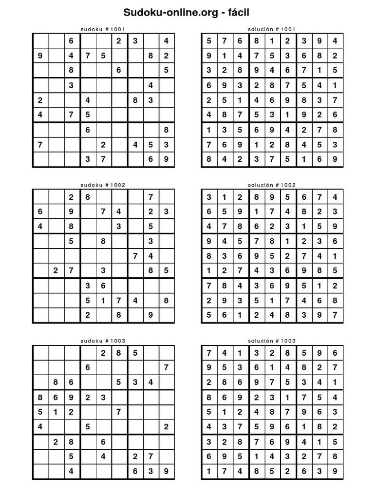 Sudokus Facil | PDF