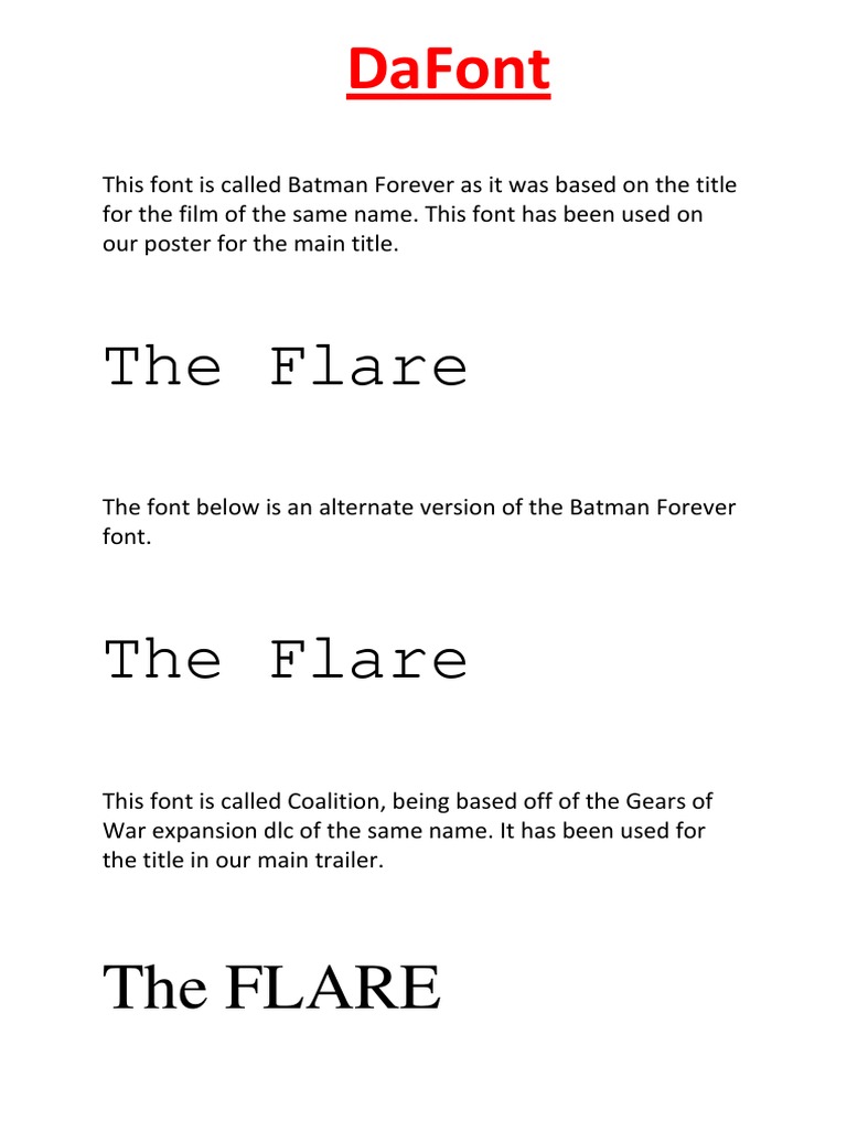 Batman Forever Font Overview | PDF
