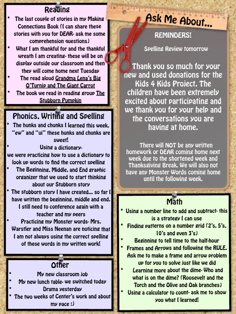 Classroom Updates and Reminders | PDF