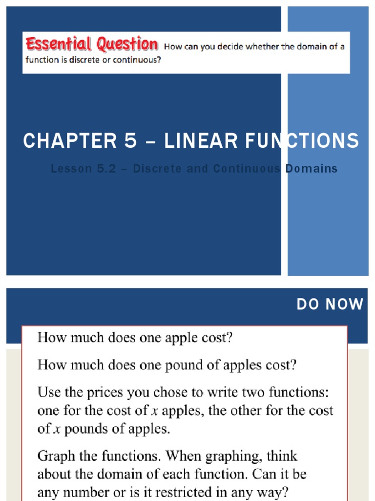 Discrete vs Continuous Domains in Functions | PDF
