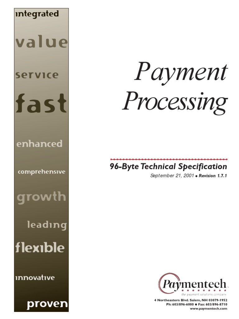 96byte Spec | PDF | Visa Inc. | Master Card