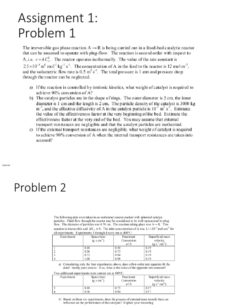 Internal Assignments Overview | PDF