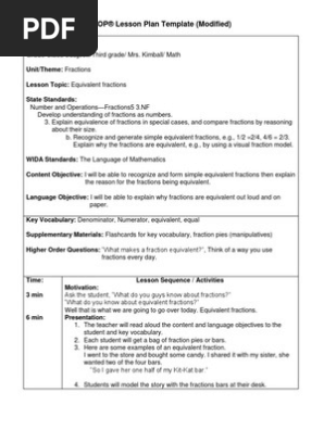 siop lesson plan