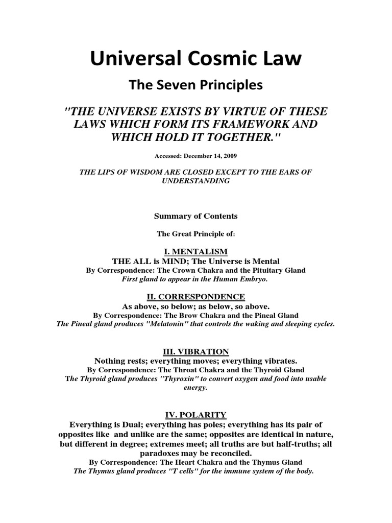 0000000universal Cosmic Law | PDF