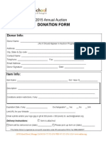 2015 Donor Form