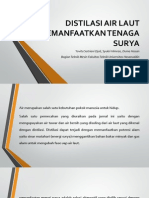 Distilasi Air Laut Memanfaatkan Tenaga Surya